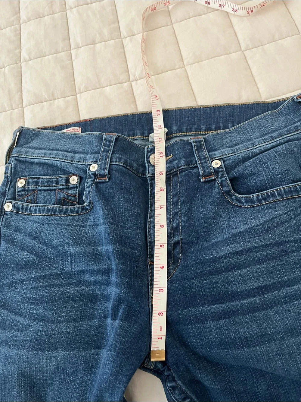 EUC True Religion Rocco Relaxed Skinny Jeans - Dark Blue size 34